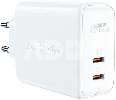 Wall charger Acefast A29 PD50W GAN, 2x USB, 50W (white)