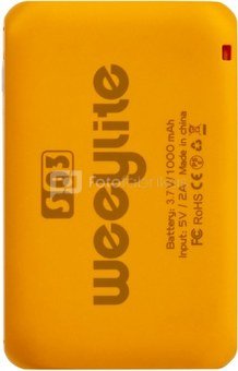 Weeylite S03 portable pocket RGB Light geel