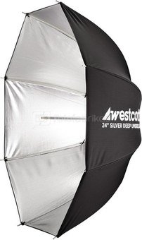 Westcott Deep Umbrella Zilver Bounce (24")