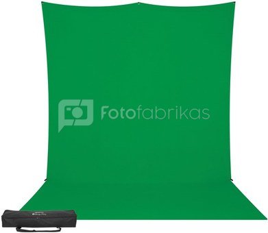 Westcott X Drop Pro Wrinkle Resistant Backdrop Kit Chroma Key Green Screen Sweep (8' x 13')