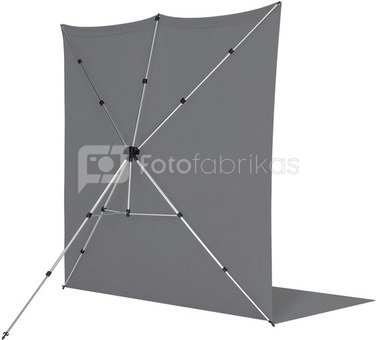Westcott X Drop Pro Wrinkle Resistant Backdrop Kit Neutral Gray Sweep (8' x 13')