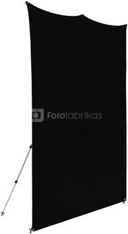 Westcott X Drop Pro Wrinkle Resistant Backdrop Kit Rich Black (8' x 8')