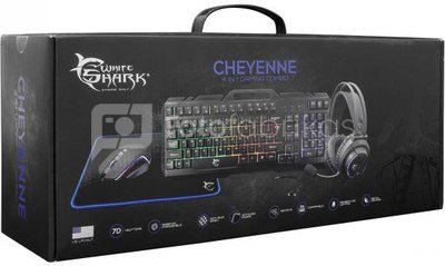 White Shark CHEYENNE - 4in1 KEYBOARD + MOUSE + MOUSE PAD + HEADSET
