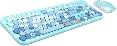 Wireless keyboard + mouse set MOFII Honey Plus 2.4G (blue)