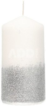 Žvakė balta su blizgučiais 7,5x15 cm Polar 609167