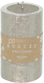Žvakė Rustic metalizuota šampaninė 7x11,5 cm ART