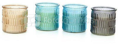 Žvakė stikliniame indelyje 9,5 x 9,5 cm 871125203073 (4 rūšys)
