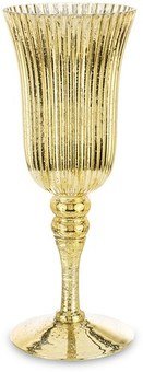 Žvakidė ant kojelės stiklinė auksinė 30x12x12 cm 146377