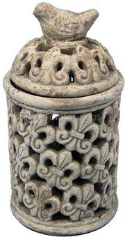 Žvakidė keramikinė ažūrinė H:23 W:12,5 D:12,5 cm. 86342