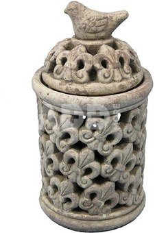 Žvakidė keramikinė ažūrinė su paukščiu 86341, H:30, W:16,5, D:16,5 cm. zzz