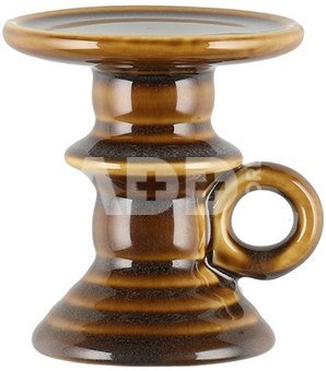 Žvakidė keramikinė, ruda spalva 10x10x10 cm Atmos 4Living 628410
