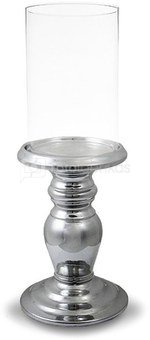 Žvakidė keramikinė/stiklinė sidabro spalvos 34,5x13x13 cm 110158 ddm