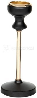 Žvakidė metalinė Juoda/aukso VC8416B h 20cm