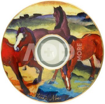 Žvakidė porcelianinė D 15 cm 66-900-59-8 Marc. Raudoni arkliai Goebel