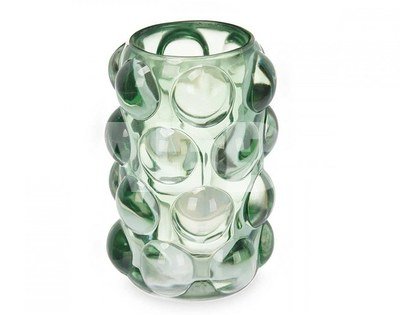 Žvakidė stiklinė 8,5x8,5x12,5 cm žalsvos spalvos Giftdecor 93707