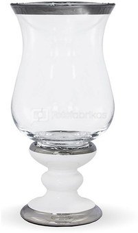 Žvakidė stiklinė / keramikinė su sidabro sp. detalėmis 23x10x10 cm 118888