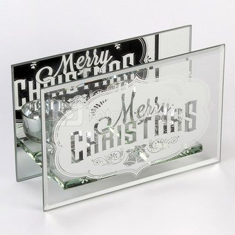 Žvakidė stiklinė "Merry Christmas" XM3006 kld noakc
