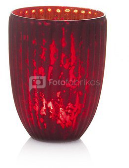Žvakidė stiklinė raudona GW-24781 10.5x10.5x14 SAVEX