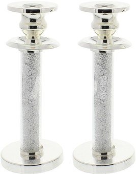 Žvakidės metalinės 2vnt iš Stratton vestuvių kolekcijos ST1073 H:18 W:7 D:7 cm