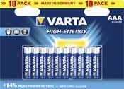 20x10 Varta High Energy Micro AAA LR 03 PU inner box
