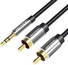 3.5mm Male to 2x RCA Male Audio Cable 3m Vention BCFBI Black