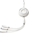 3in1 Joyroom Colorful USB to USB-C/Lightning/Micro USB cable 3.5A, 1m (white)