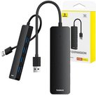 4in1 Hub Baseus UltraJoy Lite USB-A to USB 3.0 15 cm(black)
