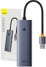 4in1 Hub Baseus UltraJoy USB-A to USB 3.0 + RJ45 (space grey)