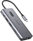Adaptér 12w1 Choetech HUB-M26 USB-C pro USB-C+ USB-A+ HDMI+ VGA+ AUX+ SD+ TF (šedý)