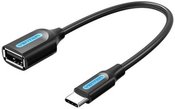 Adapter USB-C 2.0 M to F USB-A OTG Vention CCSBB 0.15m (Black)