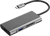 Aдаптер USB Type-C - 3 x USB 3.0, Type-C PD, HDMI, SD, TF