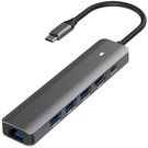 Aдаптер USB Type-C - HDMI, LAN, 3x USB 3.0 Type-A, USB Type-C PD100W