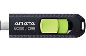 ADATA FlashDrive UC300 32 GB, USB 3.2 Gen 1, Black/Green