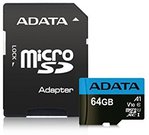 ADATA microSDXC UHS-I Class 10 64GB Premier with Adapter A1