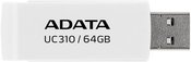ADATA UC310 64GB USB Flash Drive, White ADATA