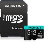 ADATA Premier Pro UHS-I U3 512 GB, micro SDXC, Flash memory class 10, with Adapter