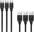 AUKEY Cable USB-A to USB-C black 3 Pack 1.0 m PVC Cable CB-CMD3