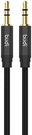 AUX cable mini jack 3.5mm to mini jack 3.5mm Budi, 1m (black)