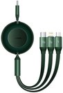 Baseus Bright Mirror 4, USB-C 3-in-1 cable for micro USB / USB-C / Lightning 100W / 3.5A 1.1m (Green)