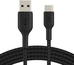 Belkin USB-C/USB-A Cable 3m braided, black CAB002bt3MBK
