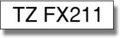 Brother TZ-EFX211, 6mm black on white flexible tape