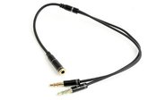 CABLE AUDIO 3.5MM SOCKET TO/2X3.5MM PLUG CCA-418M GEMBIRD