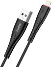 Cable USB braid data Foneng X15 iPhone (black)