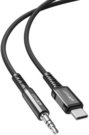 Cable USB-C to mini jack 3,5mm Acefast C1-08 1.2m (black)