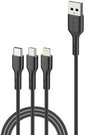 Cable USB Foneng X36 3in1 (black)