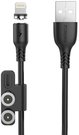 Cable USB with magnet Foneng X62 3w1 (black)