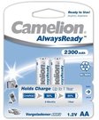 Camelion AlwaysReady Rechargeable Batteries Ni-MH (R06) AA, 2300 mAh, 2-pack