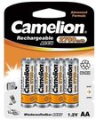 Camelion Rechargeable Batteries Ni-MH AA (R06), 2700 mAh, 4-pack + battery cases for 4 batteries
