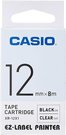 Casio XR-12 X 12 mm black on clear