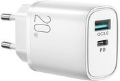 Charger 20W Dual-Port (QC3.0+PD) Joyroom L-QP2011 (white)